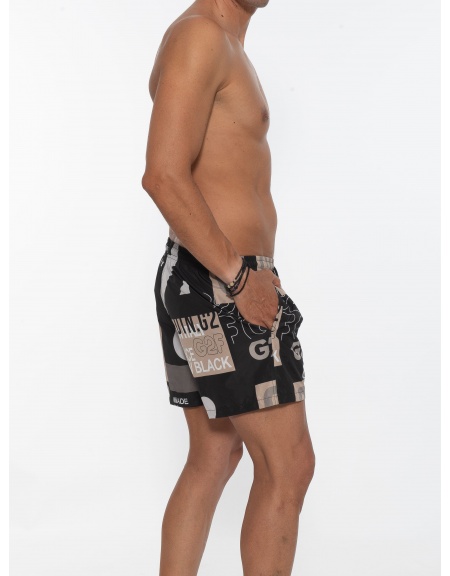 G2FIRENZE Swimwear BROTHERHOOD Black - Beige G2FIRENZE - 3