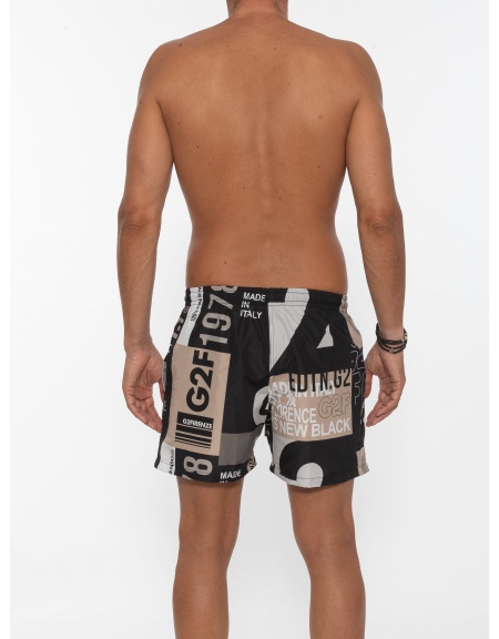 G2FIRENZE Swimwear BROTHERHOOD Black - Beige G2FIRENZE - 4