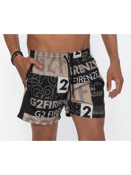 G2FIRENZE Swimwear BROTHERHOOD Black - Beige G2FIRENZE - 6