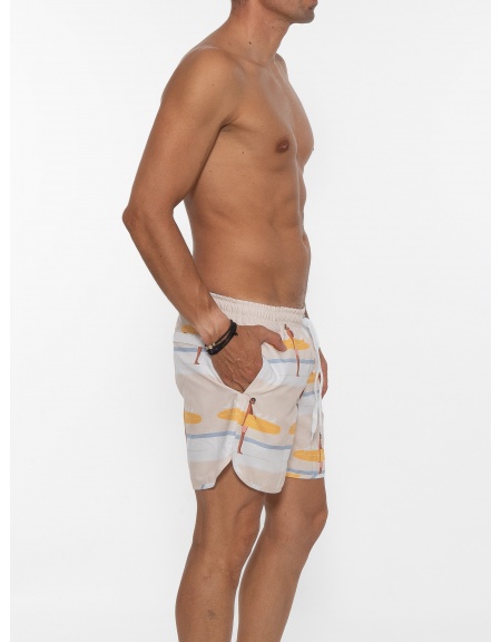 TAG Swimsuit SUB TMS21325 White - Beige TAG - 3