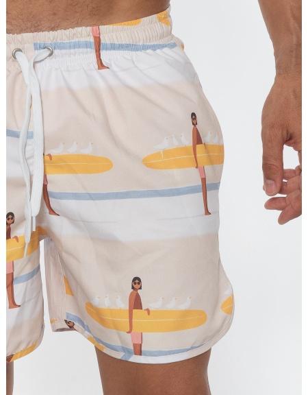 TAG Swimsuit SUB TMS21325 White - Beige TAG - 5