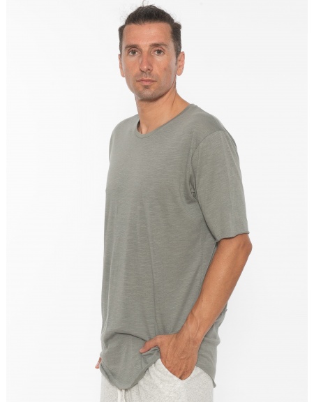 19 ATHENS T-shirt K21-1077 Λαδί - Γκρι NINETEEN - 4