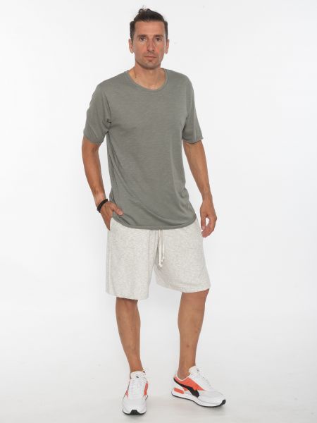 19 ATHENS T-shirt K21-1077 Olive - Gray NINETEEN - 5