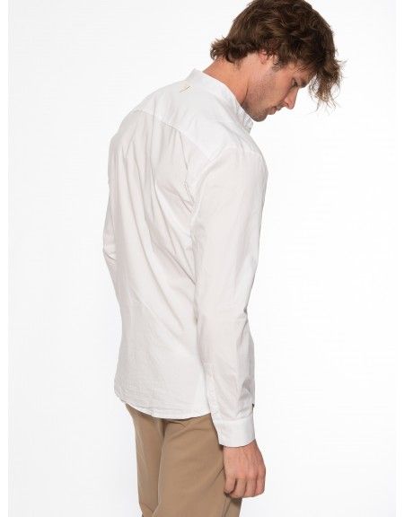 19 ATHENS Πουκάμισο mao X21-1001 Λευκό NINETEEN - 3