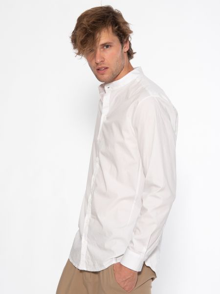 19 ATHENS Πουκάμισο mao X21-1001 Λευκό NINETEEN - 5