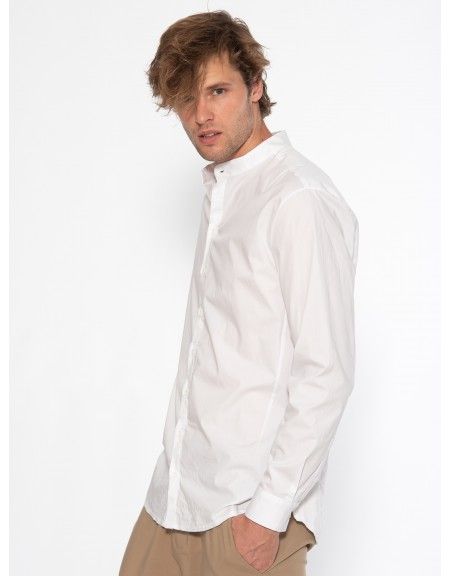 19 ATHENS Πουκάμισο mao X21-1001 Λευκό NINETEEN - 5