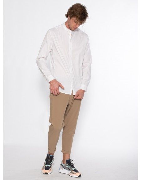 19 ATHENS Πουκάμισο mao X21-1001 Λευκό NINETEEN - 10