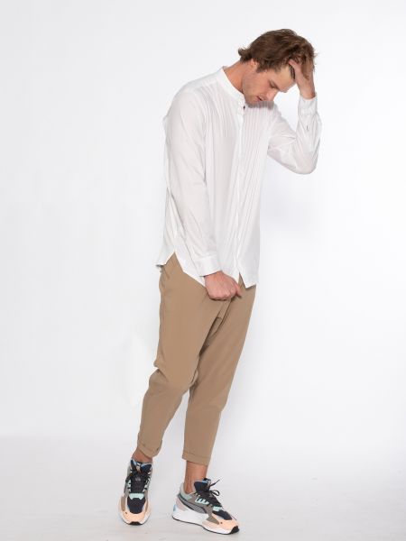 19 ATHENS Πουκάμισο mao X21-1001 Λευκό NINETEEN - 11