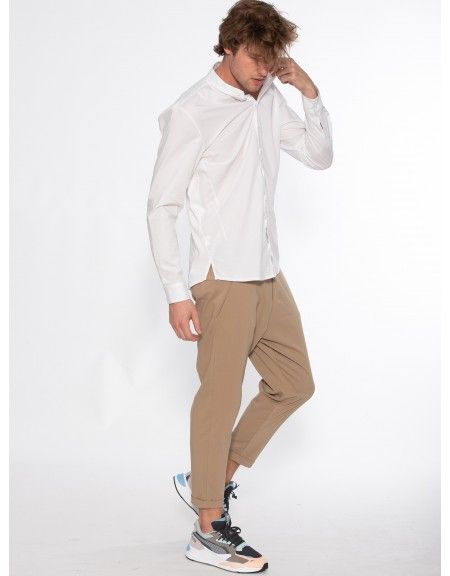 19 ATHENS Πουκάμισο mao X21-1001 Λευκό NINETEEN - 15