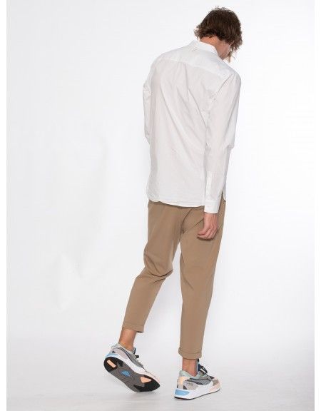 19 ATHENS Πουκάμισο mao X21-1001 Λευκό NINETEEN - 9