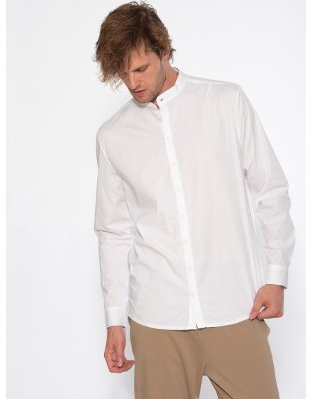 19 ATHENS Πουκάμισο mao X21-1001 Λευκό NINETEEN - 8