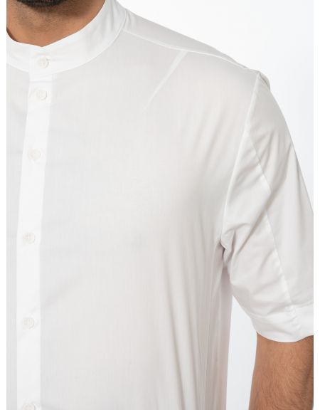 19 ATHENS Short Sleeve Shirt mao K22-1002 White NINETEEN - 5