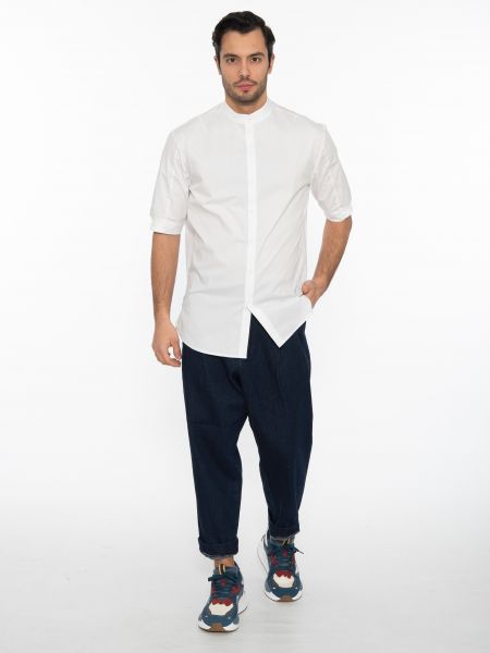 19 ATHENS Short Sleeve Shirt mao K22-1002 White NINETEEN - 9