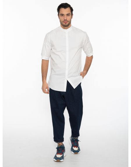 19 ATHENS Short Sleeve Shirt mao K22-1002 White NINETEEN - 9