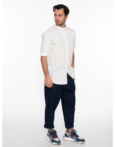 19 ATHENS Short Sleeve Shirt mao K22-1002 White NINETEEN - 8