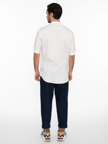 19 ATHENS Κοντομάνικο Πουκάμισο mao K22-1002 Λευκό NINETEEN - 7