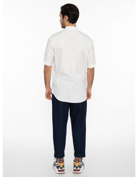 19 ATHENS Κοντομάνικο Πουκάμισο mao K22-1002 Λευκό NINETEEN - 7