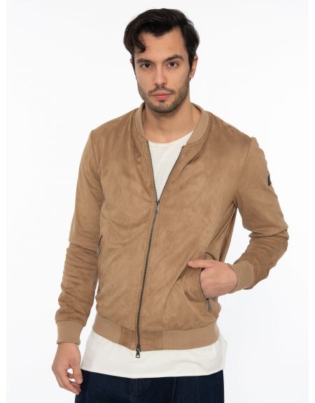 OVER-D Ανοιξιάτικο Μπουφάν OM545GR BOMBER Καφέ - Ταμπά OVER-D - 1