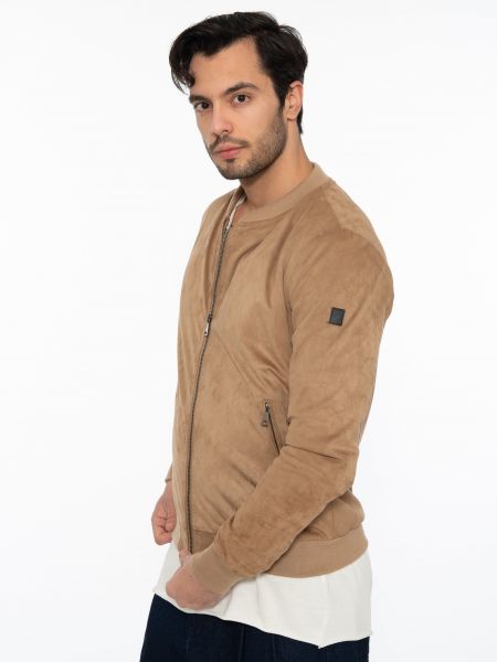 OVER-D Ανοιξιάτικο Μπουφάν OM545GR BOMBER Καφέ - Ταμπά OVER-D - 5