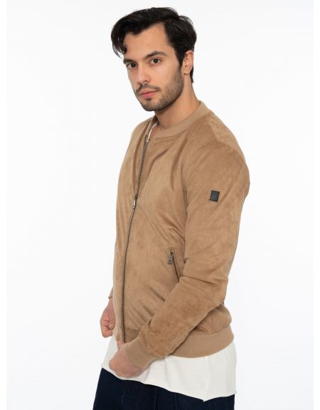 OVER-D Ανοιξιάτικο Μπουφάν OM545GR BOMBER Καφέ - Ταμπά OVER-D - 5