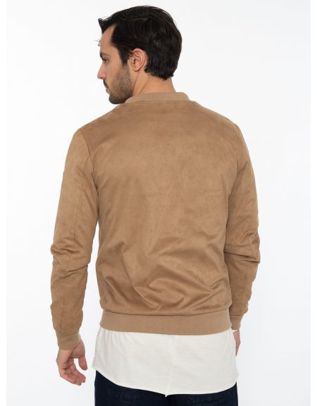 OVER-D Ανοιξιάτικο Μπουφάν OM545GR BOMBER Καφέ - Ταμπά OVER-D - 2