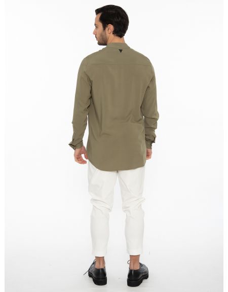 19 ATHENS Shirt mao K22-1004 Khaki NINETEEN - 7