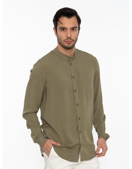 19 ATHENS Shirt mao K22-1004 Khaki NINETEEN - 3