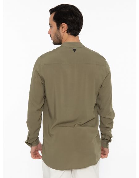 19 ATHENS Shirt mao K22-1004 Khaki NINETEEN - 2