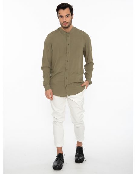 19 ATHENS Shirt mao K22-1004 Khaki NINETEEN - 9