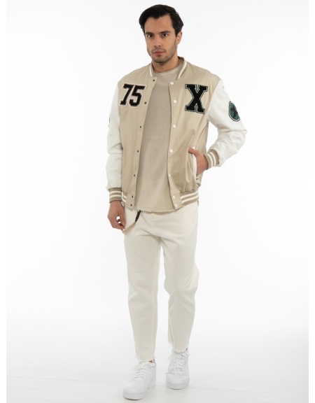 XAGON MAN Spring jacket 2PBOMBE Beige - White XAGON MAN - 7