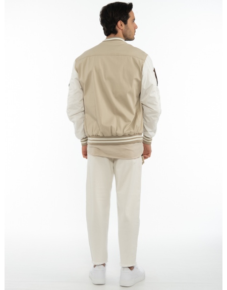XAGON MAN Spring jacket 2PBOMBE Beige - White XAGON MAN - 6