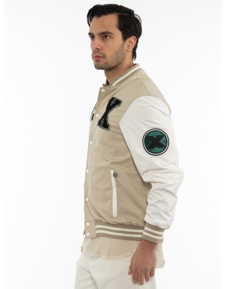 XAGON MAN Spring jacket 2PBOMBE Beige - White XAGON MAN - 4