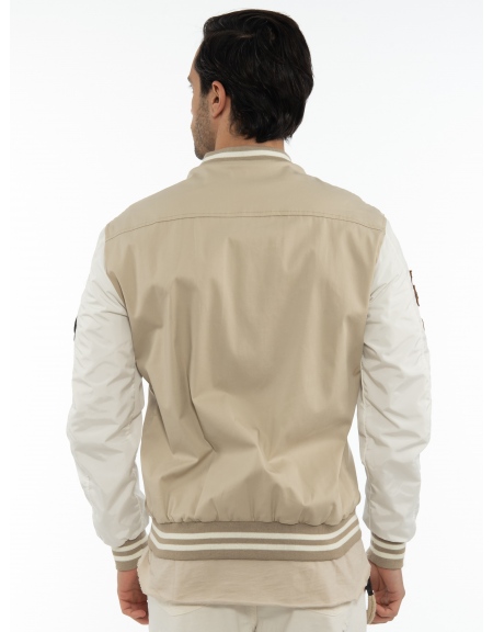 XAGON MAN Spring jacket 2PBOMBE Beige - White XAGON MAN - 2