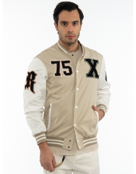 XAGON MAN Spring jacket 2PBOMBE Beige - White XAGON MAN - 8
