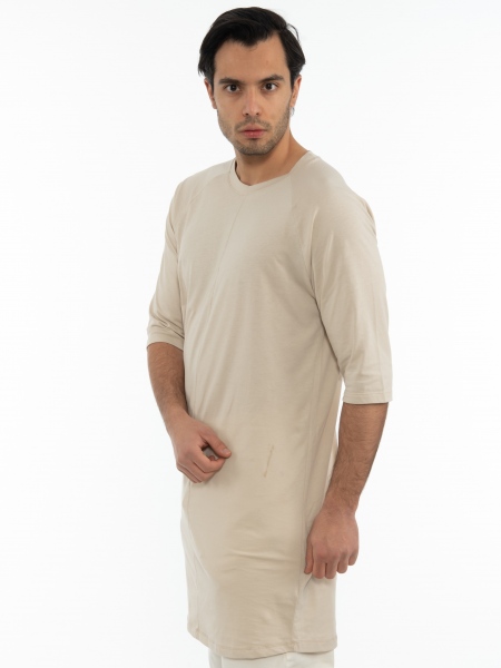 LA HAINE T-shirt long 3M BASE Beige LA HAINE - 5