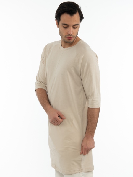 LA HAINE T-shirt long 3M BASE Beige LA HAINE - 4