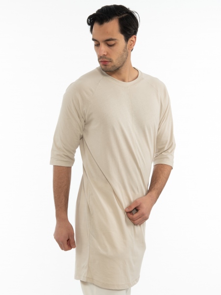 LA HAINE T-shirt long 3M BASE Beige LA HAINE - 3