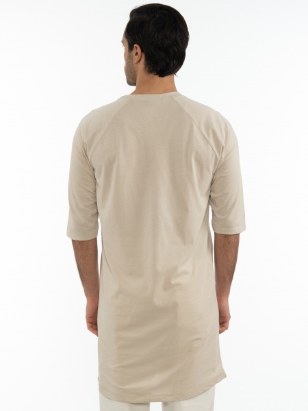 LA HAINE T-shirt long 3M BASE Beige LA HAINE - 2