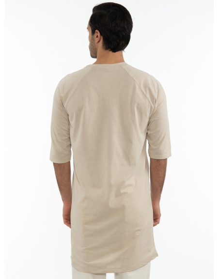 LA HAINE T-shirt long 3M BASE Beige LA HAINE - 2