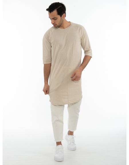 LA HAINE T-shirt long 3M BASE Beige LA HAINE - 6