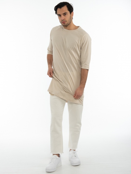 LA HAINE T-shirt long 3M BASE Beige LA HAINE - 8