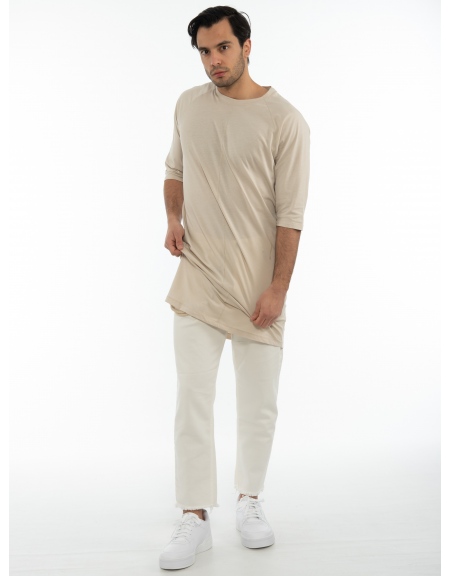 LA HAINE T-shirt long 3M BASE Beige LA HAINE - 8