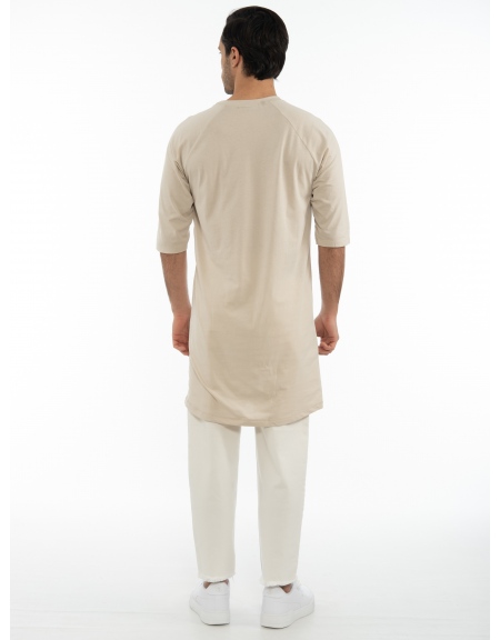 LA HAINE T-shirt long 3M BASE Beige LA HAINE - 7