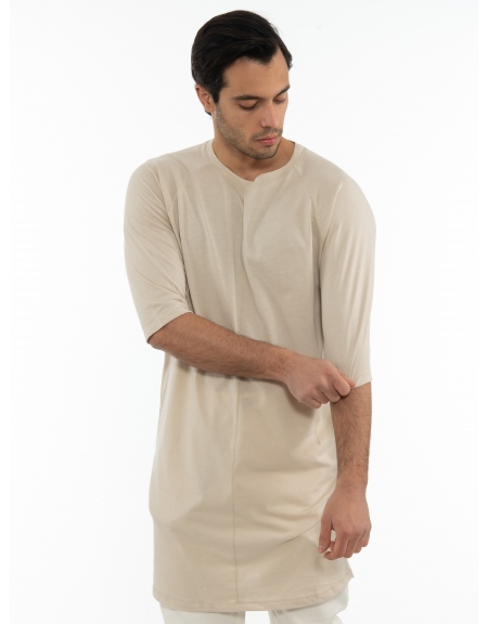 LA HAINE T-shirt long 3M BASE Beige LA HAINE - 9