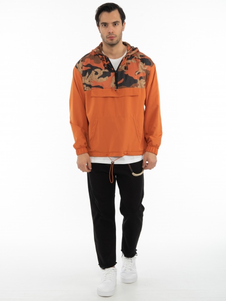 XAGON MAN Windbreaker Jacket with hood 2Z50720 Orange XAGON MAN - 7