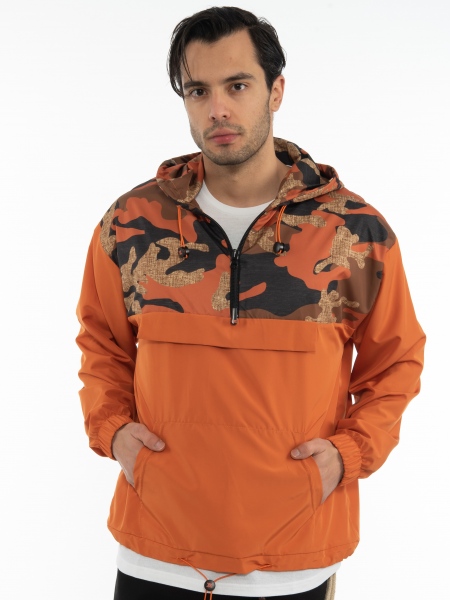 XAGON MAN Windbreaker Jacket with hood 2Z50720 Orange XAGON MAN - 11