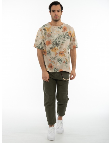 XAGON MAN T-shirt 2V56600 Floral - Beige XAGON MAN - 5