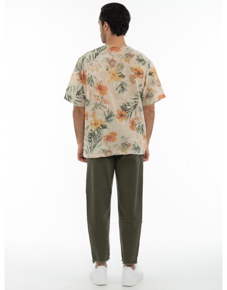 XAGON MAN T-shirt 2V56600 Floral - Beige XAGON MAN - 6
