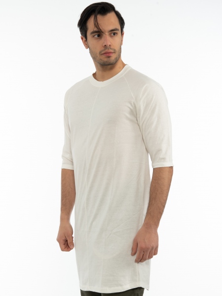 LA HAINE T-shirt long 3M BASE Λευκό LA HAINE - 4