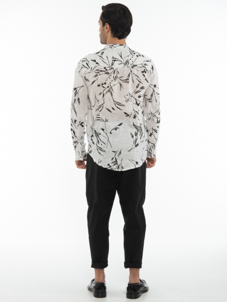 XAGON MAN Mao linen shirt 2V9656D White XAGON MAN - 8